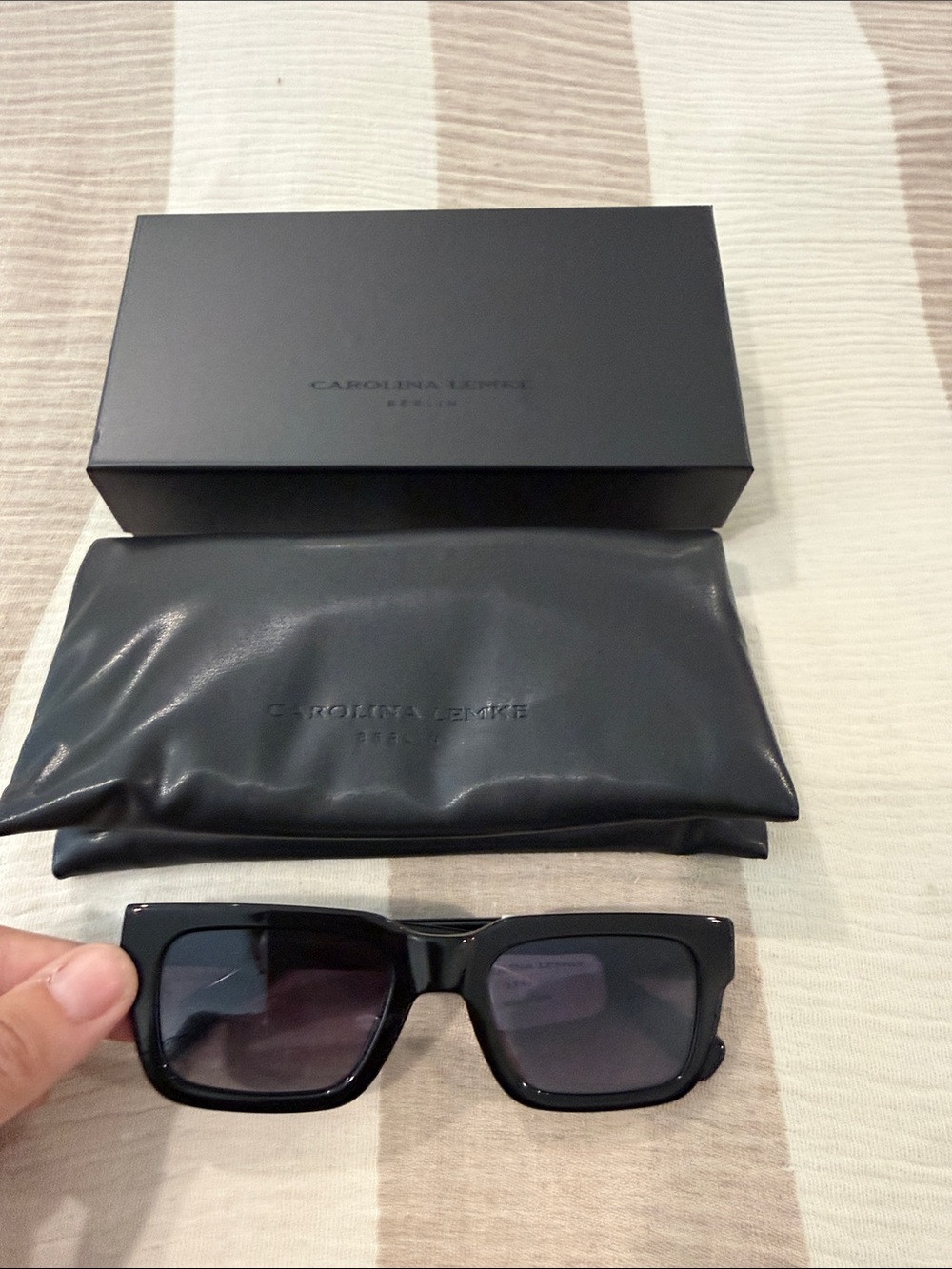 Carolina Lemke Black Square Sunglasses